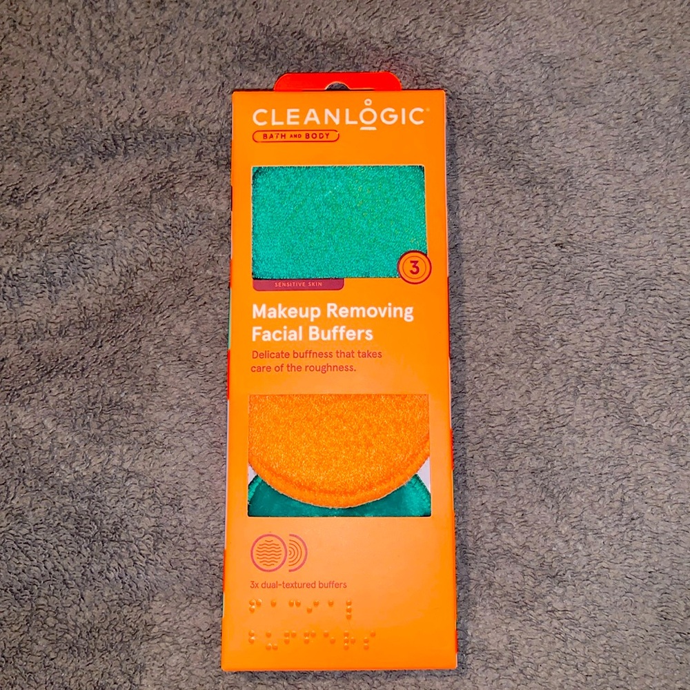 CleanLogic Makeup Removing Facial Buffers Dual Textured Buffers - 3 in box